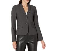 Calvin Klein Lux-Blazer für Damen mit Zwei Knöpfen (Petite, Standard und Plus), Dunkelgrau, 44(14)