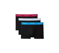 Calvin Klein Herren Boxershorts, 3er Pack - Relaxed Trunk, Icon Stretch, Logobund Schwarz/Blau/Rot / XL XL Schwarz