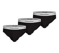 Calvin Klein Herren Slips, 3er Pack - Hip Briefs, Icon Stretch, Logobund Schwarz/Weiß / 2XL XXL Schwarz