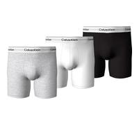 Calvin Klein Herren Boxershorts, 3er Pack - Boxer Briefs, Icon Stretch, Logobund Schwarz/Weiß/Grau S
