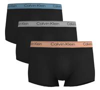 Calvin Klein Herren 3er Pack Boxershorts Trunks Low Rise mit Logobund, Schwarz (Black Bodies W/Gulf Blue/Light Cas), M