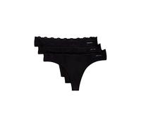Calvin Klein - Bekleidung Thong 3Pk LV00QD5300 - Schwarz - Größe M