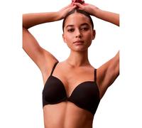 Push-up-BH "PUSH UP PLUNGE", Damen, Gr. 80, Cup C, schwarz, Obermaterial: 79% Polyamid, 21% Elasthan, CALVIN KLEIN UNDERWEAR, unifarben, Basic, körpernah, BHs, mit glattem Finish (41972122-80) schwarz