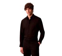 Businesshemd CALVIN KLEIN "LS SOLID STRETCH CLASSIC SHIRT", Herren, Gr. XL, N-Gr, schwarz, Web, Obermaterial: 96% Baumwolle, 4% Elasthan, unifarben, regular fit hüftbedeckend, Rundhals, 1-Knopf-Mansch