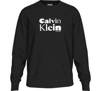 Sweatshirt CALVIN KLEIN "LS EU 350TERRY CALVIN BOLD GRAPH", Herren, Gr. XL, schwarz, Sweatware, Obermaterial: 100% Baumwolle, unifarben, regular fit normal, Rundhals, eingesetzt Bündchen, Sweatshirts