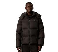 Steppjacke CALVIN KLEIN "NYLON DETACHABLE HOOD DOWN", Herren, Gr. M, schwarz, Web, Obermaterial: 100% Polyester. Futter: 100% Polyester. Füllung: 80% Daunen, 20% Federn. Kapuzenfutter: 100% Polyester,