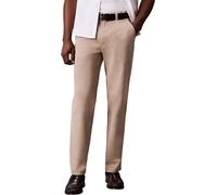 Chinohose CALVIN KLEIN JEANS "TAPERED COMFORT COTTON CHINO", Herren, Gr. 34, Länge 32, vintage khaki, Web, Obermaterial: 97% Baumwolle, 3% Elasthan, unifarben, gerade, unten schmal lang, Hosen Chinoho