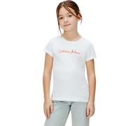 Calvin Klein Mädchen Script Logo Slim Ss T-Shirt Lvcksja17g S/S T-Shirt