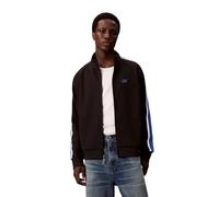 Calvin Klein - Mandarin Collar Sweatshirt With Rib-Knit Details - Größe M - schwarz