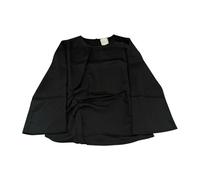 Calvin Klein - Matte Satin LS Ruched Top - - Blouses & Shirts - Damen - Schwarzk - XS