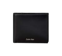 Geldbörse CALVIN KLEIN "RAISED BILLFOLD W/ COIN", Damen, schwarz, Leder, unifarben, Basic, Kleinlederwaren, Geldbeute, Portemonnaie, Money Pocket mit CK-Logo (64550968-0) schwarz