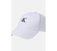 Baseball Cap CALVIN KLEIN JEANS "EMBROIDERED MONOGRAM CAP", Damen, weiß (hellweiß), Stoff, Baumwolle, Caps, mit Logostickerei (35075231-0) hellweiß