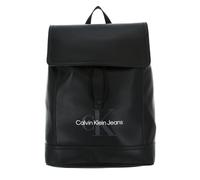 Calvin Klein Monogram Soft Flap Backpack 43 Black
