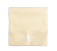Calvin Klein Monologo Embroidery Knit Scarf Ivory