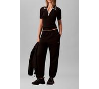 Calvin Klein Monologo Foil French Sweatpants Black Größe: M | Jogginghosen Outlet | Damen | Schwarz