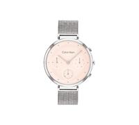 Calvin Klein Multi Zifferblatt Quarz Uhr für Damen Kollektion Minimalistic T-BAR mit Edelstahlarmband