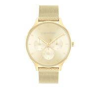 Calvin Klein Multi Zifferblatt Quarz Uhr für Damen mit Edelstahl-Mesh-Gliederarmband