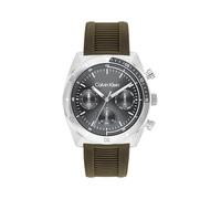 Calvin Klein Multi Zifferblatt Quarz Uhr für Herren Kollektion CK Flex mit Grünes Silikonarmband - 25200469