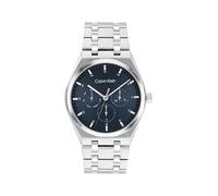 Multifunktionsuhr CALVIN KLEIN "CK MOTION", silberfarben, dunkelblau, Armbanduhren, Damen, Multifunktionsuhr, Quarzuhr, Armbanduhr, Damenuhr, Herrenuhr, Edelstahlarmband, analog (30277227-0)