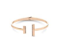Calvin Klein Offenes Bangle-Armband für Damen Kollektion MINIMAL LINEAR aus Edelstahl, Verziert mit Kristallen - Erhältlich in Silber oder Gold