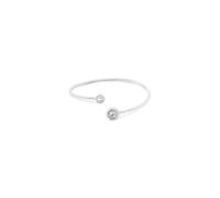 Calvin Klein Offenes Bangles Armband für Damen Kollektion TWISTED BEZEL SOLITAIRE in Edelstahl verziert mit Kristallen - 35000773