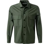 Calvin Klein Overshirt Herren Regular Fit Langarm Baumwolle grün, S