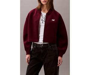 Calvin Klein Oversized Scuba Bomber Jacket Deep Rouge Größe: S | Bomberjacken Outlet | Damen