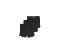 Calvin Klein Herren Boxershorts, 3er Pack - Relaxed Trunk, Icon Stretch, Logobund Schwarz/Orange M