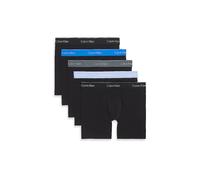 Calvin Klein Jeans 4 Boxershorts Schwarz/Blau Herren Brief, Schwarz , M