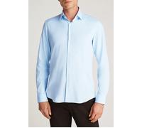 CK Calvin Klein Slim Fit Business-Hemd mit Label-Stitching Modell 'BARI' in Bleu, Größe 39