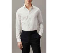 Businesshemd CALVIN KLEIN "POPLIN STRETCH SLIM SHIRT" Gr. 38, N-Gr, weiß (white) Herren Hemden (85316100-38) white