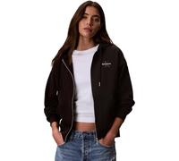 Calvin Klein Monologo French Full Zip Damen Hoodie schwarz - L