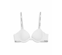 Calvin Klein Damen Demi-Cups BH Lightly Lined mit Logobund, Weiß (White), 75A
