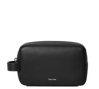 Kulturbeutel CALVIN KLEIN "RAISED DOPP KIT", Gr. B/H/T: 20cm x 13cm x 8cm, schwarz, Lederimitat, unifarben, Taschen Kulturbeutel, Unisex Kosmetiktasche, Minibag mit Handschlaufe (57943956-0) schwarz