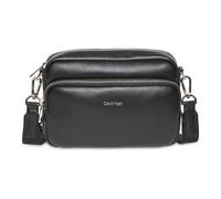 Calvin Klein Damen Kameratasche Raised Camera Bag – Lederimitat, 22×14×8 cm, schwarz
