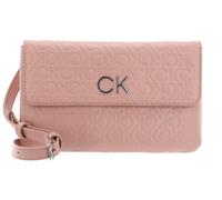 Calvin Klein Umhängetasche Re-Lock Double Crossbody Emb Mono PSP23 Café au Lait (1.5 Liter) Rosé