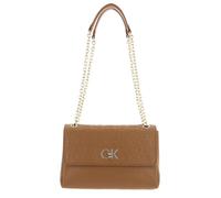 Calvin Klein Re-Lock EMB Convertible Crossbody Brown Sugar