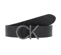 Calvin Klein Damen Gürtel Re-Lock Quilt Ck Logo Belt 30mm Ledergürtel, Schwarz (Ck Black), 75
