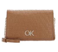 Calvin Klein Re-Lock Shoulder Bag With Flap Brown Sugar