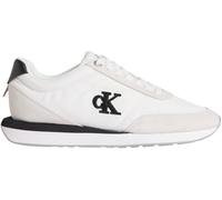Keilsneaker CALVIN KLEIN "RETRO RUNNER ESS MIX MAT", Damen, Gr. 41, weiß, schwarz, Textil, Veloursleder, kontrastfarbene Details, Schuhe (15536517-41) weiß, schwarz