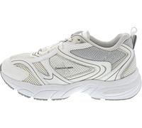 Calvin Klein Retro Tennis MESH ML SportschuheDamen, Bright White/Silver, 37 EU