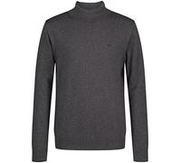 Calvin Klein Rollkragenpullover für Jungen, Logo-Details, gerippter Ausschnitt und Ärmelbündchen, Dunkelgrau, 5