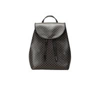 Cityrucksack CALVIN KLEIN "AOP FLAP BACKPACK", Gr. B/H/T: 22,5cm x 29cm x 16cm, schwarz (schwarz aop), Polyester, casual, Rucksäcke, Freizeitrucksack, Damen Rucksack mit Monogramm-Print (25944108-0) s
