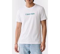 Calvin Klein S/s Crew Neck Classic White W/deep Lagoon Logo Größe: XL | Basic T-Shirts Outlet | Herren | Weiß