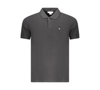 Calvin Klein schwarzes Baumwoll-Herrenpolo M Schwarz
