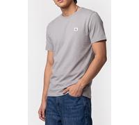 Calvin Klein Short Sleeve Badge 30s Jersey Formal Gray Größe: S | Basic T-Shirts Outlet | Herren | Grau