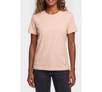 T-Shirt CALVIN KLEIN JEANS "SS MONOGRAM CREW TEE", Damen, Gr. S, mangano calcite, Single Jersey, Obermaterial: 100% Baumwolle, regular fit normal, Rundhals, eingesetzt abgesteppte Kante, Shirts T-Shir