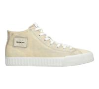 Calvin Klein Jeans Herren Vulcanized Sneaker aus Baumwolle, Weiß (Creamy White/Bright White), 43