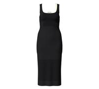Midikleid CALVIN KLEIN JEANS, Damen, Gr. XS (36), N-Gr, schwarz, Web, Obermaterial: 70% Viskose, 26% Polyamid, 4% Elasthan, unifarben, körpernah Midi, tiefer Rundhals, Kleider Midikleid, Körpernahe Pa