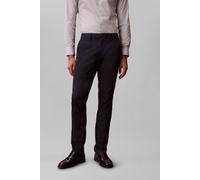 Chinohose CALVIN KLEIN "SLM CTTN STRTCH CHN", Herren, Gr. 36, Länge 34, blau (schwarz sapphire), Web, Obermaterial: 90% Baumwolle, 8% Elastomultiester, 2% Elasthan, unifarben, slim fit lang, Hosen Chi